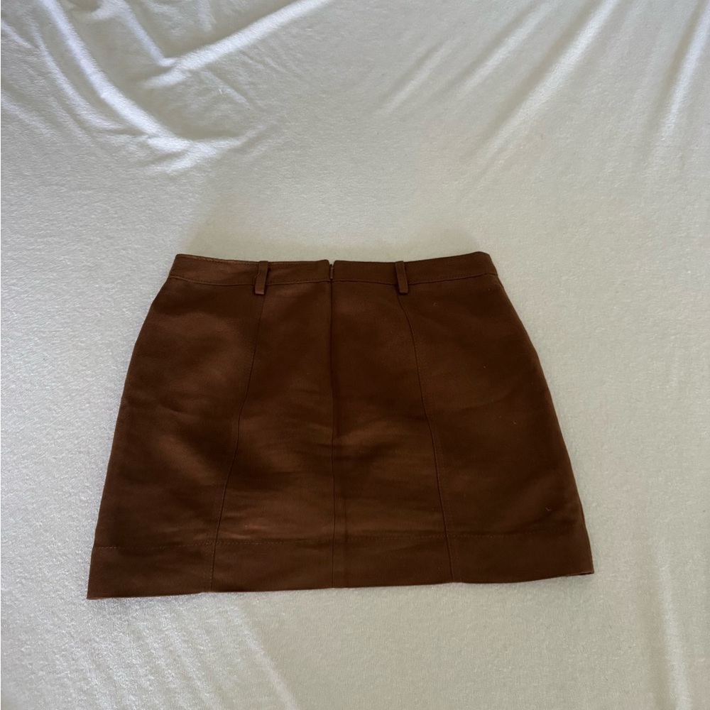 Hinge Brown Mini Skirt